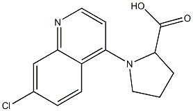 1-(7-chloroquinolin-4-yl)pyrrolidine-2-carboxylic acid 结构式