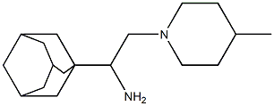 1-(adamantan-1-yl)-2-(4-methylpiperidin-1-yl)ethan-1-amine 结构式