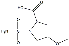 1-(aminosulfonyl)-4-methoxypyrrolidine-2-carboxylic acid 结构式