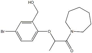 1-(azepan-1-yl)-2-[4-bromo-2-(hydroxymethyl)phenoxy]propan-1-one 结构式