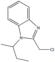 1-(butan-2-yl)-2-(chloromethyl)-1H-1,3-benzodiazole 结构式