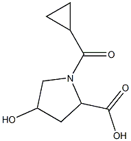 1-(cyclopropylcarbonyl)-4-hydroxypyrrolidine-2-carboxylic acid 结构式