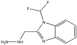 1-(difluoromethyl)-2-(hydrazinomethyl)-1H-benzimidazole 结构式