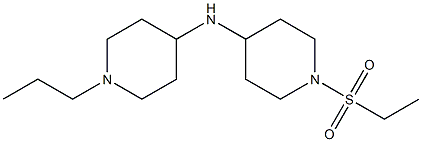 1-(ethanesulfonyl)-N-(1-propylpiperidin-4-yl)piperidin-4-amine 结构式