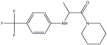 1-(piperidin-1-yl)-2-{[4-(trifluoromethyl)phenyl]amino}propan-1-one 结构式