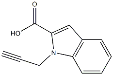 1-(prop-2-yn-1-yl)-1H-indole-2-carboxylic acid 结构式