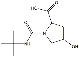 1-(tert-butylcarbamoyl)-4-hydroxypyrrolidine-2-carboxylic acid 结构式