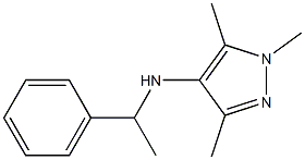 1,3,5-trimethyl-N-(1-phenylethyl)-1H-pyrazol-4-amine 结构式