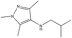 1,3,5-trimethyl-N-(2-methylpropyl)-1H-pyrazol-4-amine 结构式