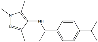 1,3,5-trimethyl-N-{1-[4-(propan-2-yl)phenyl]ethyl}-1H-pyrazol-4-amine 结构式