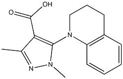 1,3-dimethyl-5-(1,2,3,4-tetrahydroquinolin-1-yl)-1H-pyrazole-4-carboxylic acid 结构式