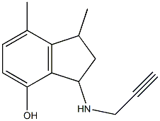 1,7-dimethyl-3-(prop-2-yn-1-ylamino)-2,3-dihydro-1H-inden-4-ol 结构式
