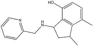 1,7-dimethyl-3-[(pyridin-2-ylmethyl)amino]-2,3-dihydro-1H-inden-4-ol 结构式