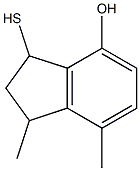 1,7-dimethyl-3-sulfanyl-2,3-dihydro-1H-inden-4-ol 结构式