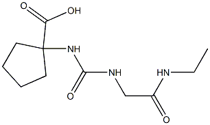 1-[({[2-(ethylamino)-2-oxoethyl]amino}carbonyl)amino]cyclopentanecarboxylic acid 结构式