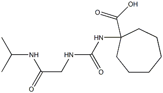 1-[({[2-(isopropylamino)-2-oxoethyl]amino}carbonyl)amino]cycloheptanecarboxylic acid 结构式