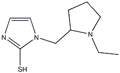 1-[(1-ethylpyrrolidin-2-yl)methyl]-1H-imidazole-2-thiol 结构式