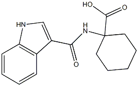 1-[(1H-indol-3-ylcarbonyl)amino]cyclohexanecarboxylic acid 结构式