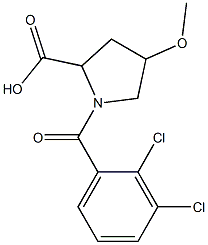 1-[(2,3-dichlorophenyl)carbonyl]-4-methoxypyrrolidine-2-carboxylic acid 结构式