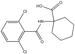 1-[(2,6-dichlorobenzene)amido]cyclohexane-1-carboxylic acid 结构式