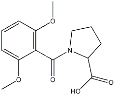 1-[(2,6-dimethoxyphenyl)carbonyl]pyrrolidine-2-carboxylic acid 结构式