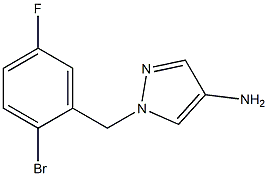 1-[(2-bromo-5-fluorophenyl)methyl]-1H-pyrazol-4-amine 结构式