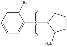 1-[(2-bromobenzene)sulfonyl]pyrrolidin-2-amine 结构式