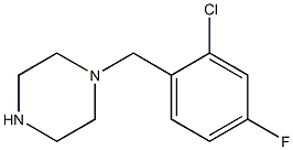 1-[(2-chloro-4-fluorophenyl)methyl]piperazine 结构式