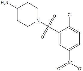 1-[(2-chloro-5-nitrobenzene)sulfonyl]piperidin-4-amine 结构式