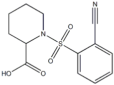 1-[(2-cyanobenzene)sulfonyl]piperidine-2-carboxylic acid 结构式