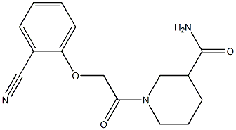 1-[(2-cyanophenoxy)acetyl]piperidine-3-carboxamide 结构式