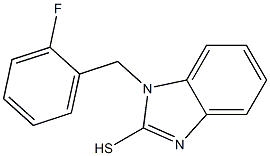 1-[(2-fluorophenyl)methyl]-1H-1,3-benzodiazole-2-thiol 结构式