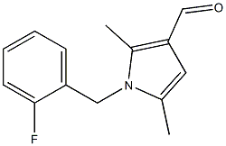 1-[(2-fluorophenyl)methyl]-2,5-dimethyl-1H-pyrrole-3-carbaldehyde 结构式