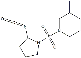 1-[(2-isocyanatopyrrolidine-1-)sulfonyl]-3-methylpiperidine 结构式