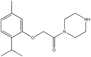 1-[(2-isopropyl-5-methylphenoxy)acetyl]piperazine 结构式