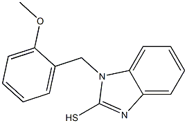 1-[(2-methoxyphenyl)methyl]-1H-1,3-benzodiazole-2-thiol 结构式