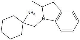 1-[(2-methyl-2,3-dihydro-1H-indol-1-yl)methyl]cyclohexan-1-amine 结构式