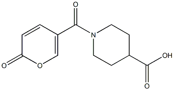 1-[(2-oxo-2H-pyran-5-yl)carbonyl]piperidine-4-carboxylic acid 结构式