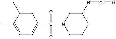 1-[(3,4-dimethylbenzene)sulfonyl]-3-isocyanatopiperidine 结构式