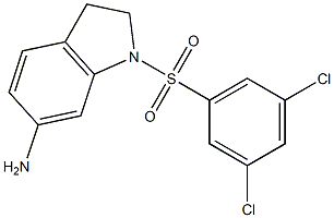 1-[(3,5-dichlorobenzene)sulfonyl]-2,3-dihydro-1H-indol-6-amine 结构式