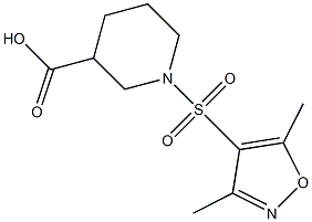 1-[(3,5-dimethyl-1,2-oxazole-4-)sulfonyl]piperidine-3-carboxylic acid 结构式