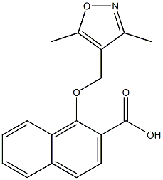 1-[(3,5-dimethylisoxazol-4-yl)methoxy]-2-naphthoic acid 结构式