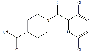 1-[(3,6-dichloropyridin-2-yl)carbonyl]piperidine-4-carboxamide 结构式