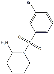 1-[(3-bromobenzene)sulfonyl]piperidin-2-amine 结构式