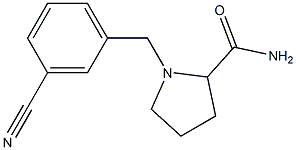 1-[(3-cyanophenyl)methyl]pyrrolidine-2-carboxamide 结构式