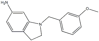 1-[(3-methoxyphenyl)methyl]-2,3-dihydro-1H-indol-6-amine 结构式