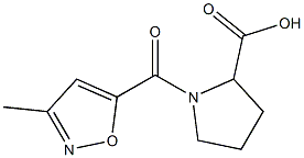 1-[(3-methyl-1,2-oxazol-5-yl)carbonyl]pyrrolidine-2-carboxylic acid 结构式