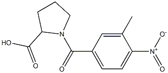 1-[(3-methyl-4-nitrophenyl)carbonyl]pyrrolidine-2-carboxylic acid 结构式