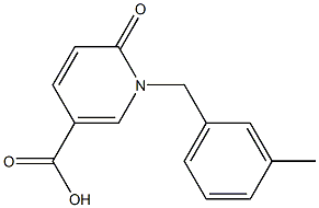 1-[(3-methylphenyl)methyl]-6-oxo-1,6-dihydropyridine-3-carboxylic acid 结构式