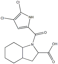 1-[(4,5-dichloro-1H-pyrrol-2-yl)carbonyl]-octahydro-1H-indole-2-carboxylic acid 结构式
